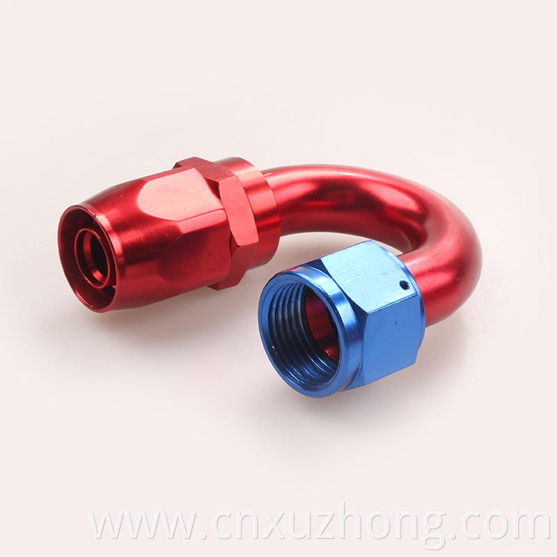 RASTP Degree Aluminum Alloy Oil Cooler Swivel Oil Fuel Gas Line Hose Pipe Adapter End AN Fitting (AN12-0A)HQ